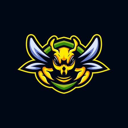 bee e-sport logo template illustrationのイラスト素材