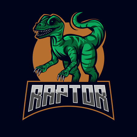 Raptor E-sport Logo Design Template vector illustrationのイラスト素材