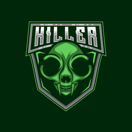 Skull E-Sport Logo. Skull Logo mascot design vector templateのイラスト素材