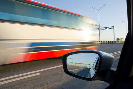 blurred action from car at high speed の写真素材