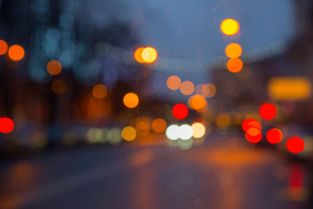 cityscape at twilight time, Blurred Photo bokeh