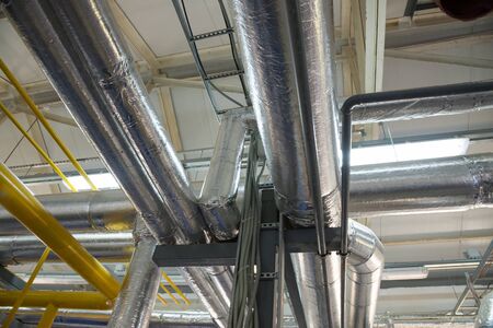 New pipeline on ceiling In boiler Center