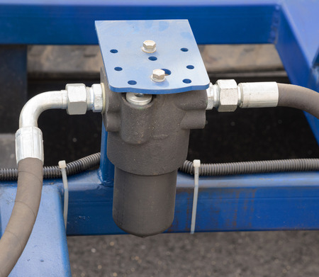 engines fuel filter and hoses of large construction machine