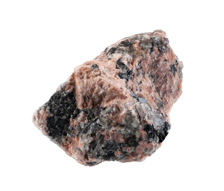 Granite stone beautiful color isolated on whiteの写真素材