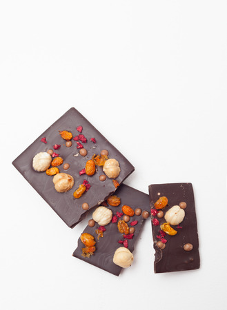 Chocolate recipes with your hands, the ingredients for making chocolate. The background image place for text.の写真素材