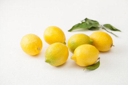 Lemons are in home recipes for cosmetics and cooking to improve immunity and health.の写真素材