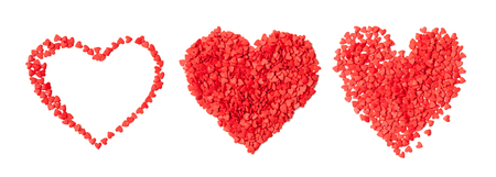 Happy Valentines day and weeding design elements. White background with pattern of hearts. The template to insert.の写真素材