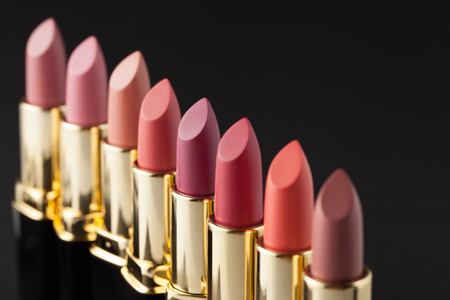 Decorative cosmetics for lips. Background image.の写真素材