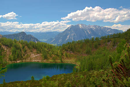 lake in the mountains, Tauplitzalm Austriaの写真素材