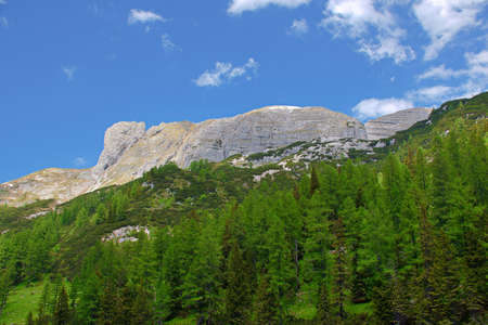 mountain landscape with blue skyの写真素材