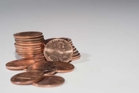 Pennies Stackedの写真素材