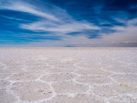 Salar de Uyuni in Bolivia - the largest salt flat n the worldの写真素材