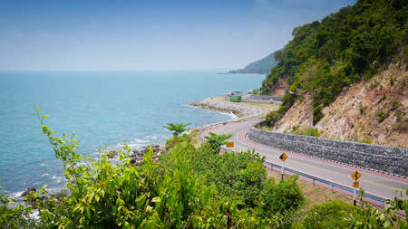 The road beside the seaの写真素材