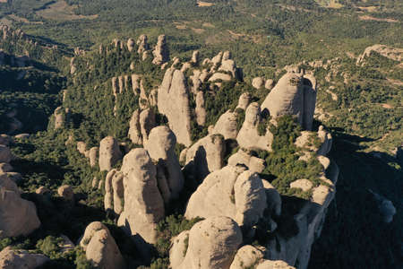 Beautiful peaks of the mountain of Montserrat, they call it the needles of the mountain