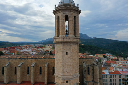 Church of Santa Eulalia S. XV.Esparreguera is famous in Cataloniaの写真素材