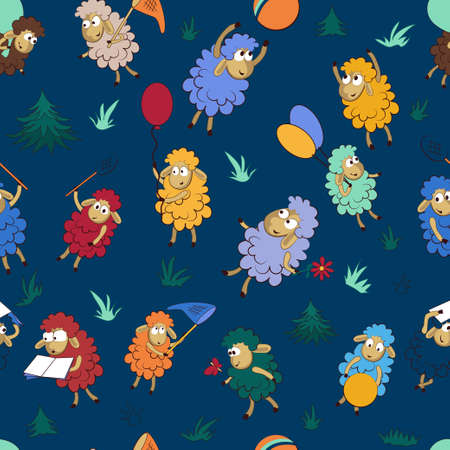 Seamless background pattern with happy color.のイラスト素材
