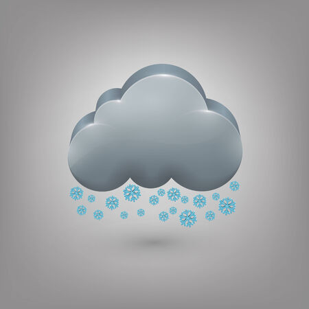 Icon weather  Cloud of snowのイラスト素材