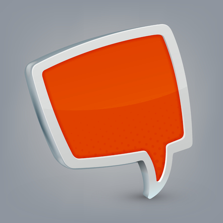 Orange cloud speech. Vector illustration in eps10のイラスト素材