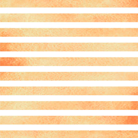 Orange horizontal watercolor stripes. Vector illustrationのイラスト素材
