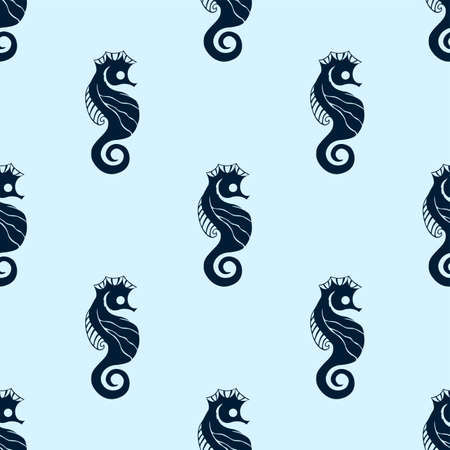 Seamless Vector Pattern of Sea Horseのイラスト素材