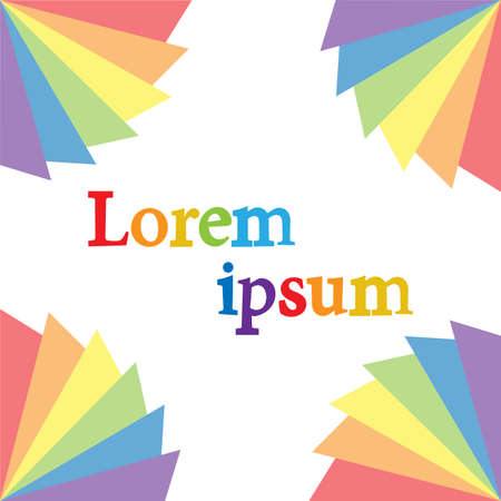 Rainbow colored decoration. Frameのイラスト素材