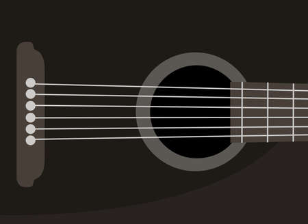 Black guitarのイラスト素材