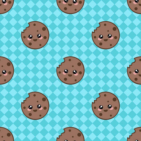 Cookies seamless patternのイラスト素材