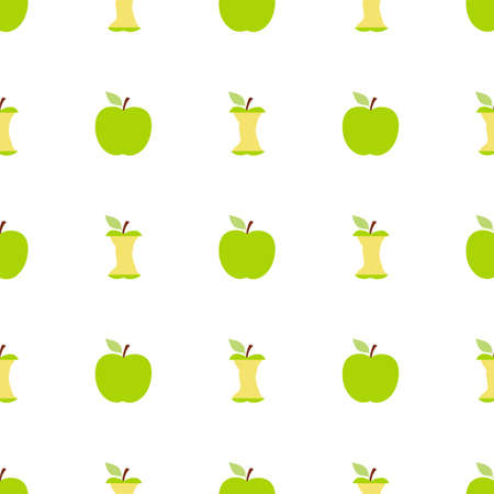 Green apple. Seamless vector patternのイラスト素材