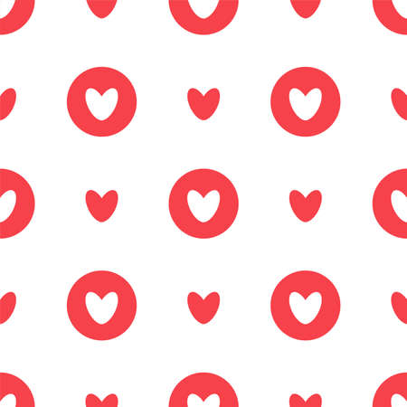Seamless vector pattern with heartsのイラスト素材