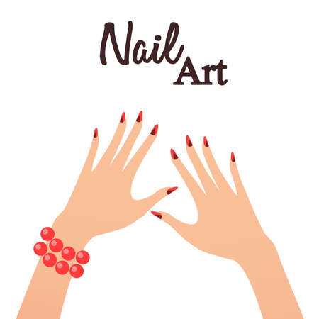 Nail art studio. Vector illustrationのイラスト素材