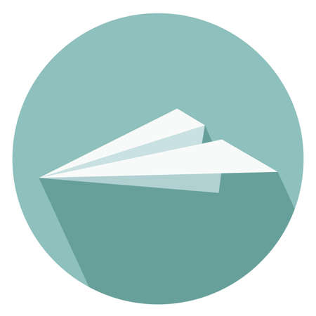 Paper plane. Flat vector icon.のイラスト素材