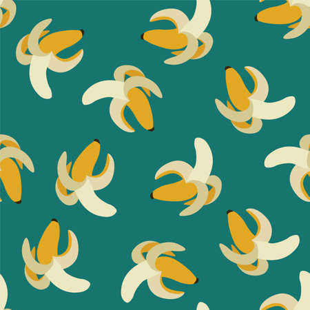 Peeled bananas. Seamless vector wallpaperのイラスト素材