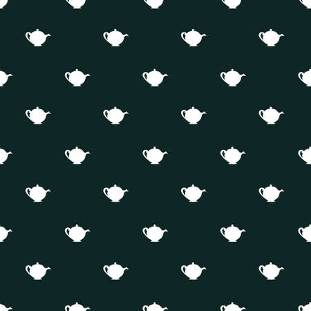 Teapot pattern. Seamless vector wallpaperのイラスト素材