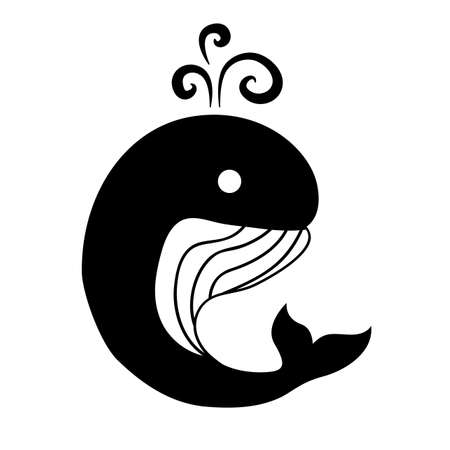 Vector whale iconのイラスト素材
