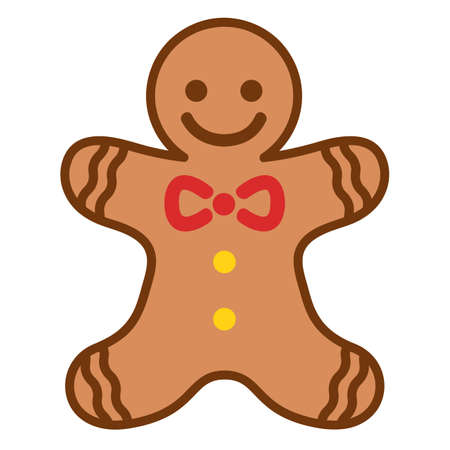 Cookie man isolated on white backgroundのイラスト素材