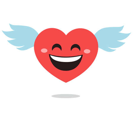 Flying heart. Vector illustrationのイラスト素材