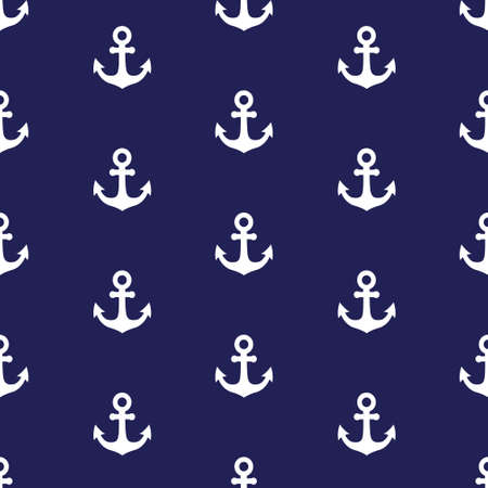 Vector anchor seamless patternのイラスト素材