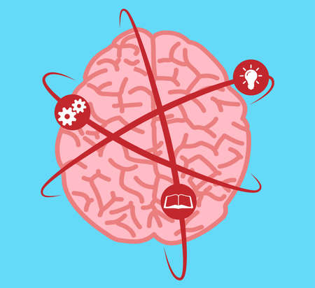 Creative Brain Idea concept. Vector illustration
