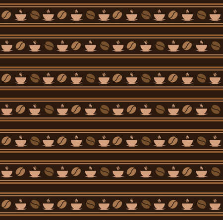 Coffee pattern- seamlessのイラスト素材