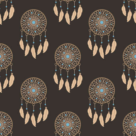 Dream catcher wallpaper. Ethno styleのイラスト素材