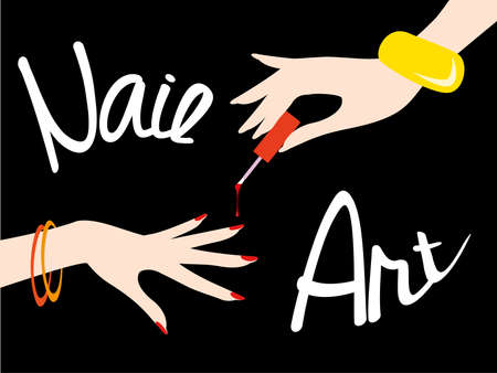 Nail art. Vector illustrationのイラスト素材