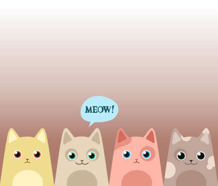 Illustration of cute catsのイラスト素材