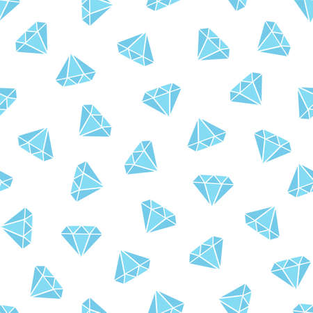 Pattern with diamonds in flat style on white backgroundのイラスト素材