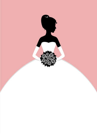 Bride's silhouetteのイラスト素材
