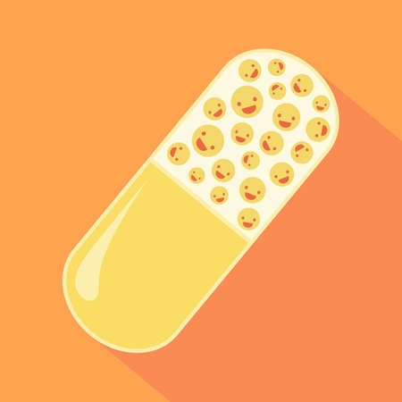 Vitamin flat icon. Cartoon styleのイラスト素材