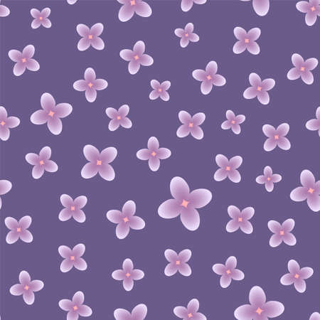 Lilac flowers. Seamless vector patternのイラスト素材