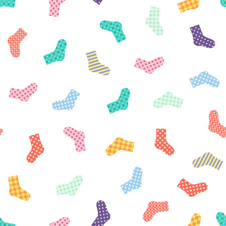 Set of socks. Seamless vector patternのイラスト素材
