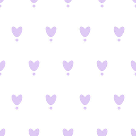Romantic pattern with hearts on white backgroundのイラスト素材