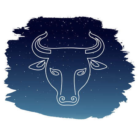 Zodiac sign - Taurus. Vector illustrationのイラスト素材