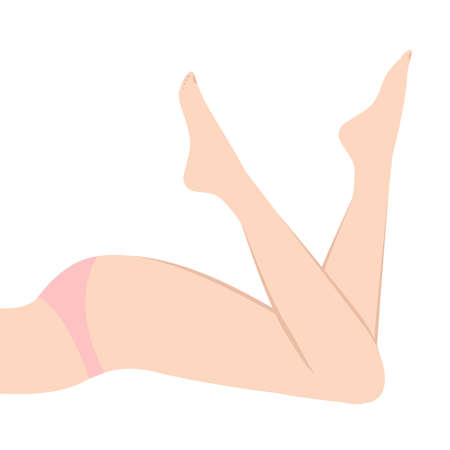 Woman beautiful legs. Cartoon vector illustrationのイラスト素材